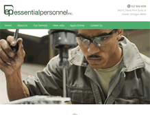 Tablet Screenshot of essentialpersonnel.org